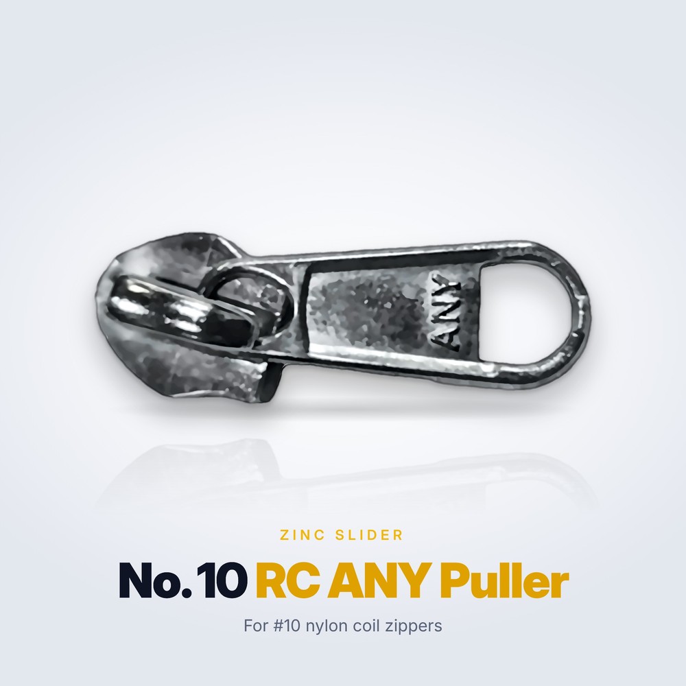 No. 10 zinc alloy slider, RC ANY Puller