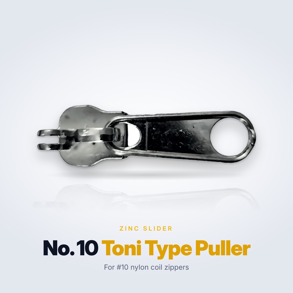 No. 10 zinc alloy slider, Toni Type Puller (Style 2)