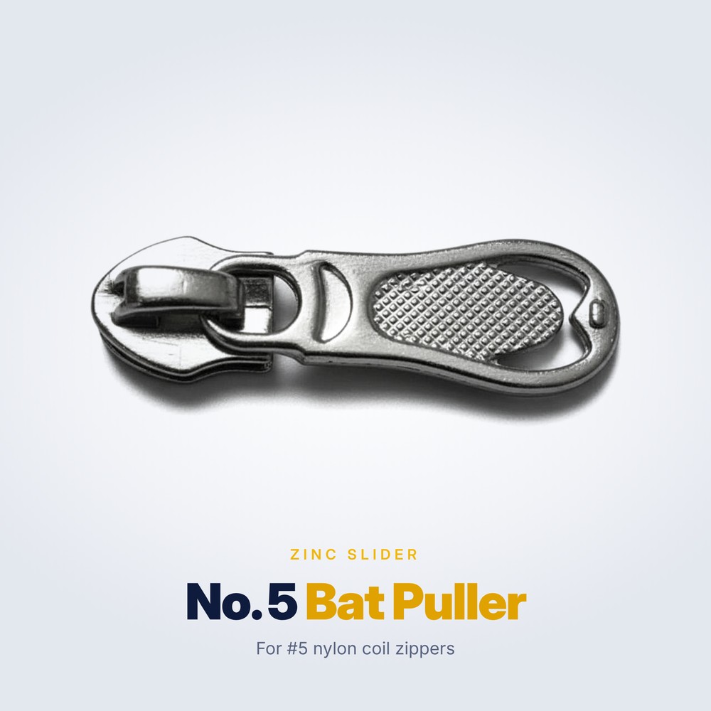No. 5 zinc alloy slider with bat puller