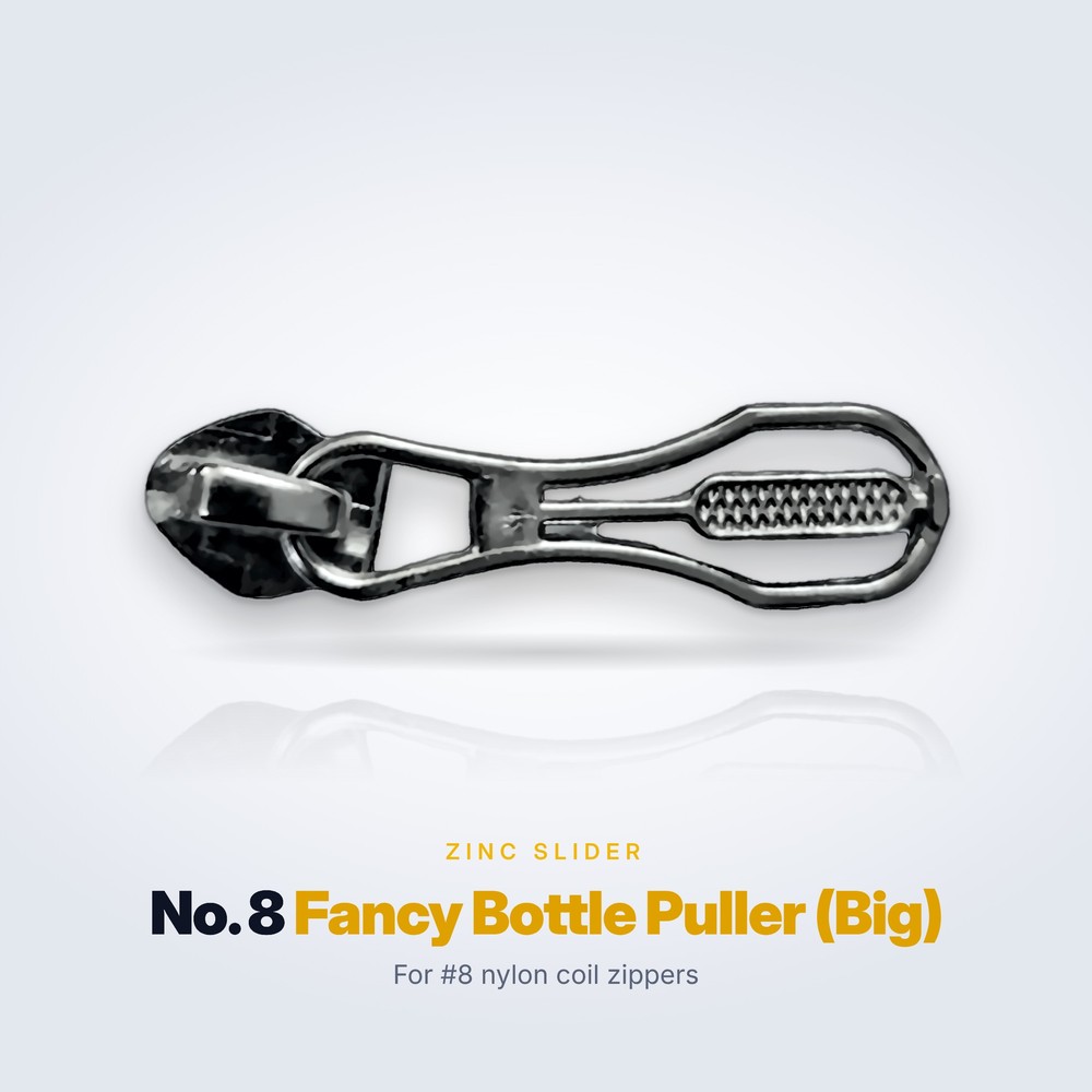 No. 8 zinc alloy slider, Fancy Bottle Puller (Big)