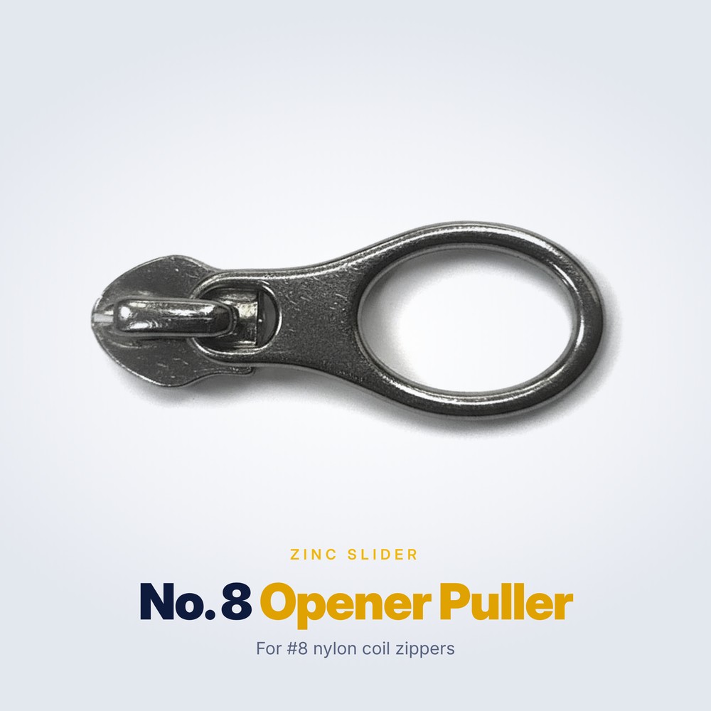 No. 8 zinc alloy slider with opener puller