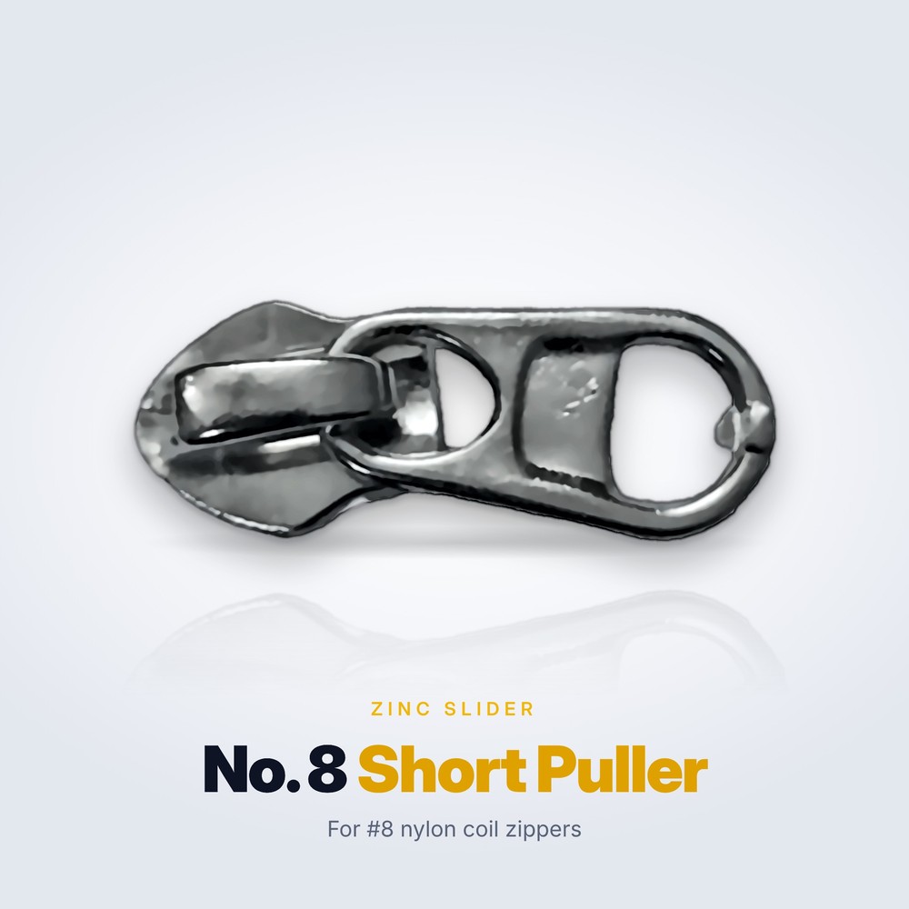 No. 8 zinc alloy slider, Short Puller (Style 2)