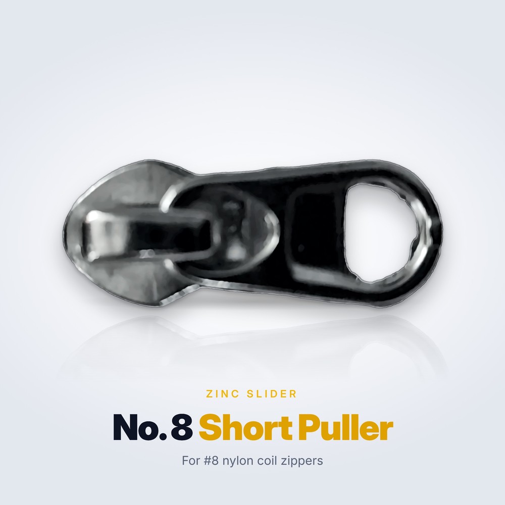 No. 8 zinc alloy slider, Short Puller